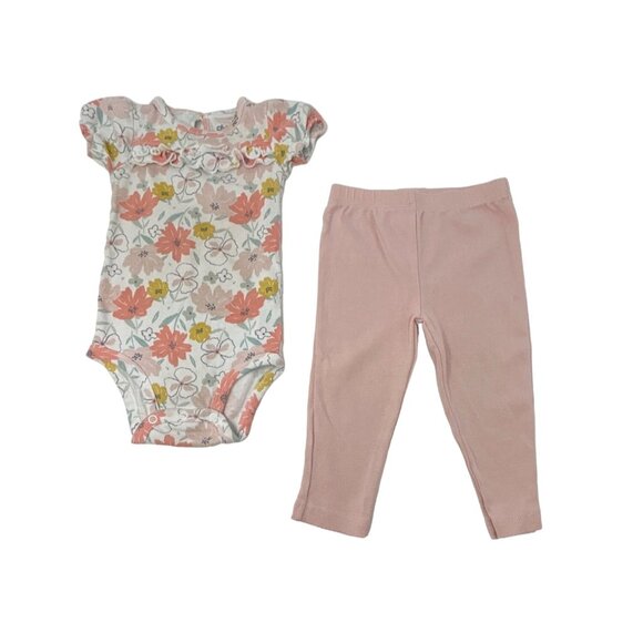 Baby Girl's - 3 Outfits - 3‎ Leggings and 3 Body Suits - Size 12 Month - Picture 2 of 9